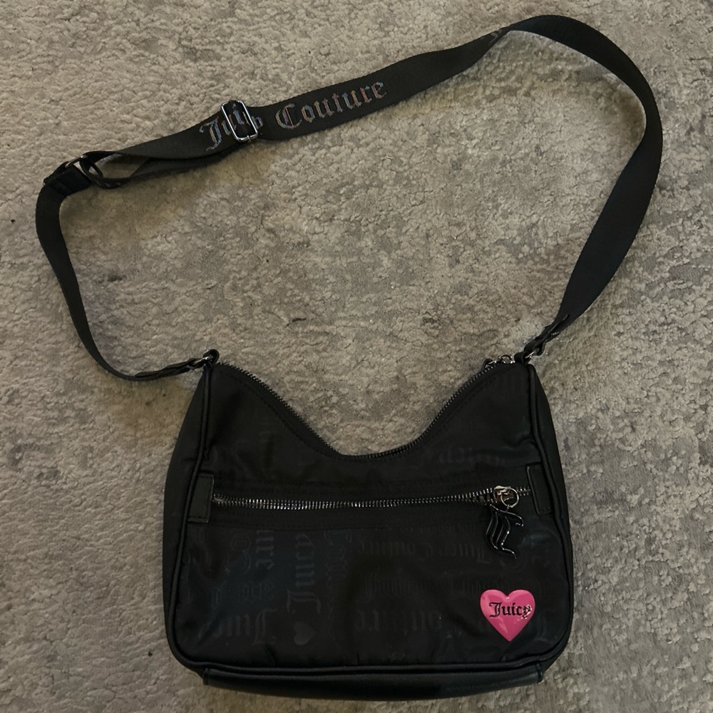 Juicy Couture Black and Pink Crossbody Bag